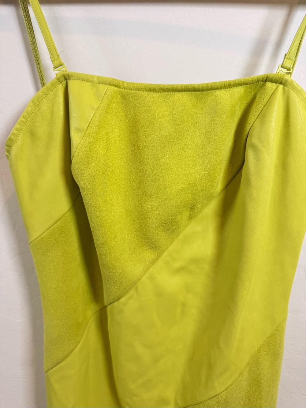 Topshop Lime Green Spaghetti Strap Mini Dress - Picture 3 of 5